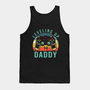 Leveling Up To Daddy 2023 Promoted To Dad Shirt Retro Gamer Tank Top